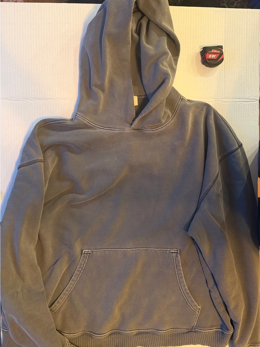 Men's Washed Pullover Hoodie with Front Pocket